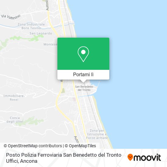 Mappa Posto Polizia Ferroviaria San Benedetto del Tronto Uffici