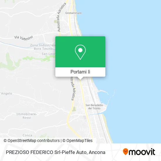 Mappa PREZIOSO FEDERICO Srl-Pieffe Auto