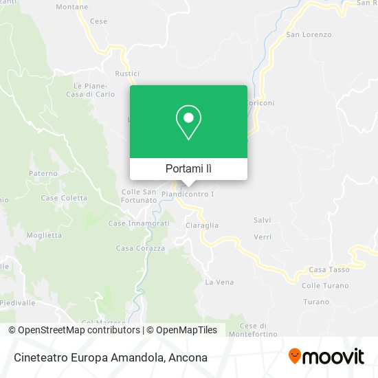 Mappa Cineteatro Europa Amandola
