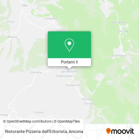 Mappa Ristorante Pizzeria dell'Erborista