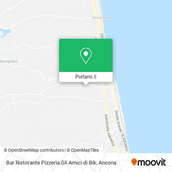 Mappa Bar Ristorante Pizzeria.Gli Amici di Bik