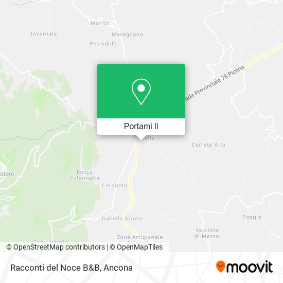 Mappa Racconti del Noce B&B