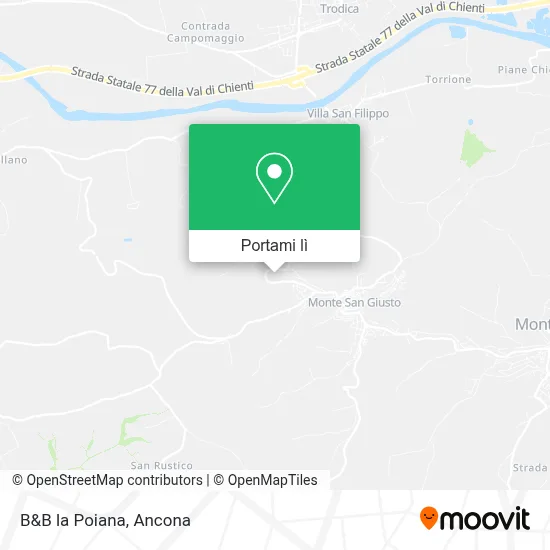 Mappa B&B la Poiana