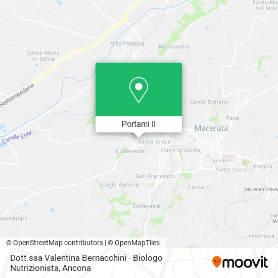 Mappa Dott.ssa Valentina Bernacchini - Biologo Nutrizionista