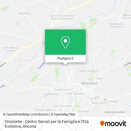 Mappa Orizzonte - Centro Servizi per la Famiglia e l'Età Evolutiva
