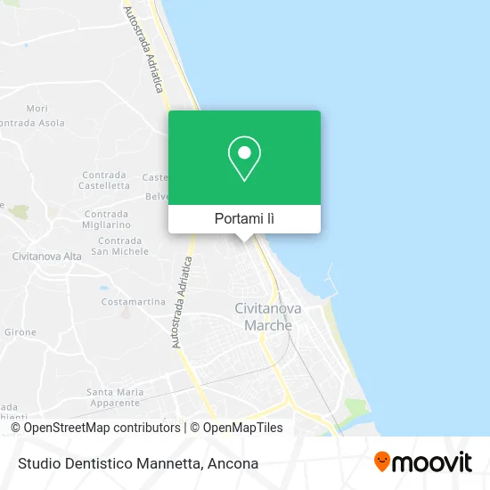 Mappa Studio Dentistico Mannetta