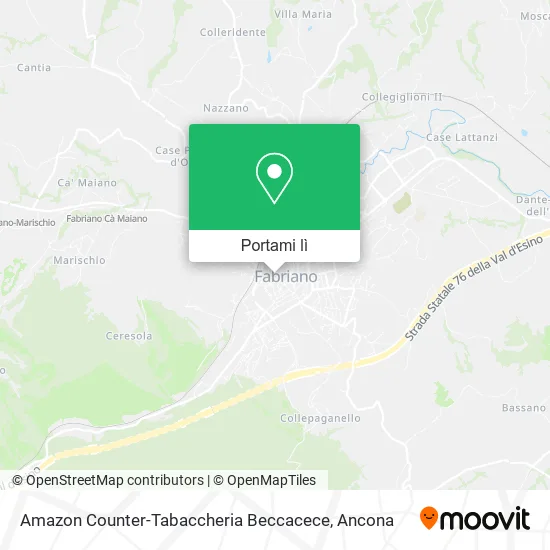 Mappa Amazon Counter-Tabaccheria Beccacece