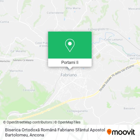 Mappa Biserica Ortodoxă Română Fabriano Sfântul Apostol Bartolomeu