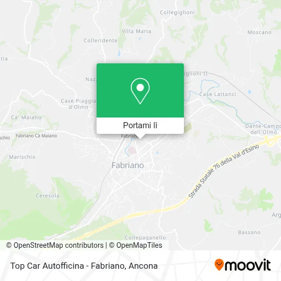 Mappa Top Car Autofficina - Fabriano