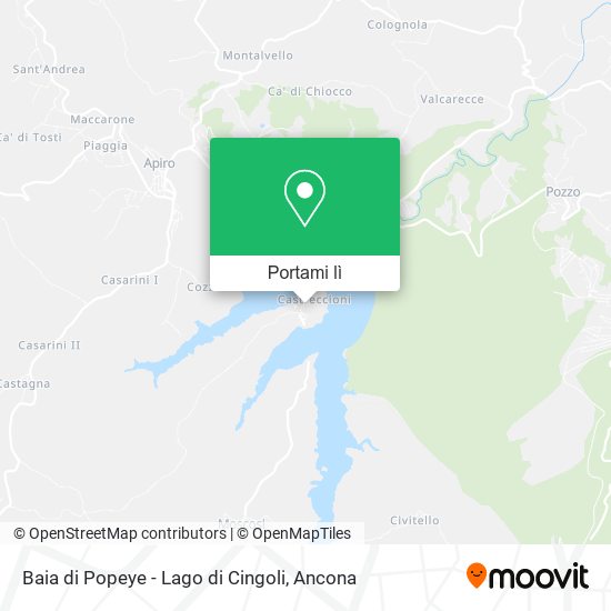 Mappa Baia di Popeye - Lago di Cingoli