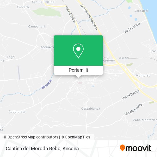 Mappa Cantina del Moroda Bebo