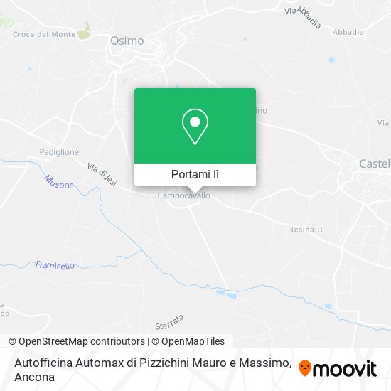 Mappa Autofficina Automax di Pizzichini Mauro e Massimo