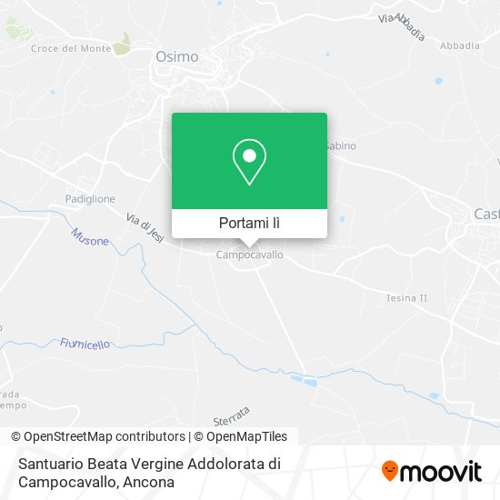 Mappa Santuario Beata Vergine Addolorata di Campocavallo