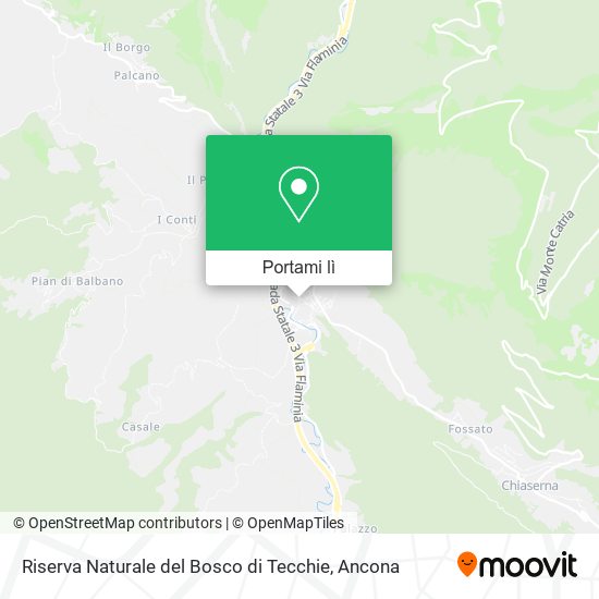 Mappa Riserva Naturale del Bosco di Tecchie