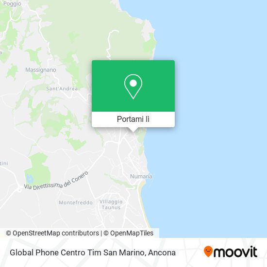 Mappa Global Phone Centro Tim San Marino