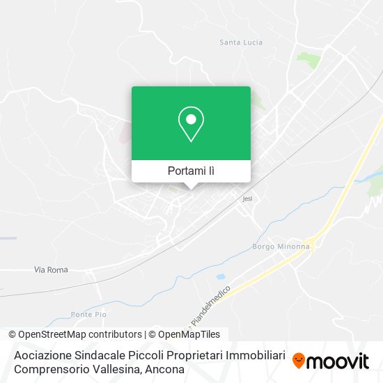 Mappa Aociazione Sindacale Piccoli Proprietari Immobiliari Comprensorio Vallesina