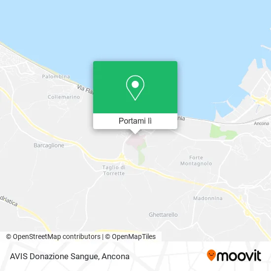 Mappa AVIS Donazione Sangue