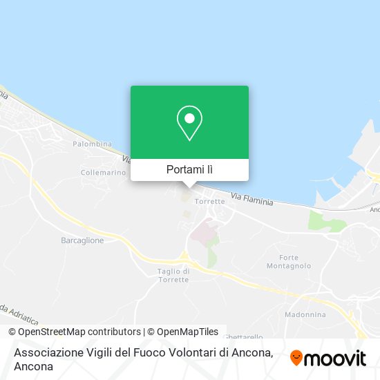 Mappa Associazione Vigili del Fuoco Volontari di Ancona