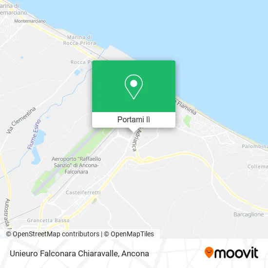 Mappa Unieuro Falconara Chiaravalle