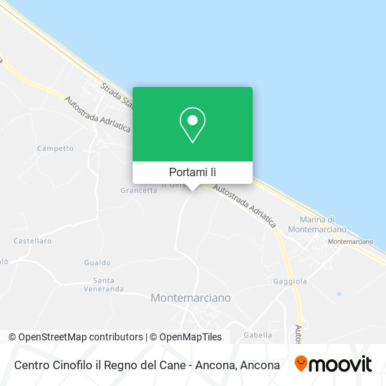 Mappa Centro Cinofilo il Regno del Cane - Ancona