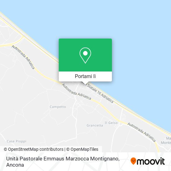 Mappa Unità Pastorale Emmaus Marzocca Montignano
