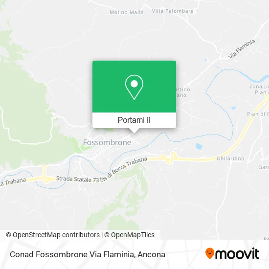 Mappa Conad Fossombrone Via Flaminia