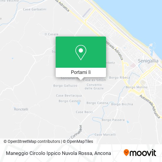 Mappa Maneggio Circolo Ippico Nuvola Rossa