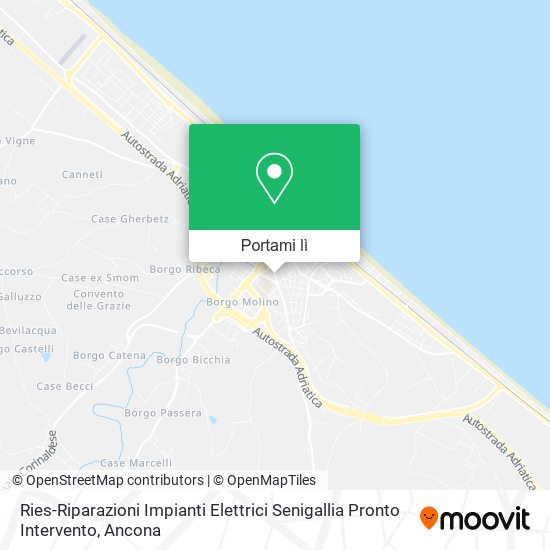 Mappa Ries-Riparazioni Impianti Elettrici Senigallia Pronto Intervento