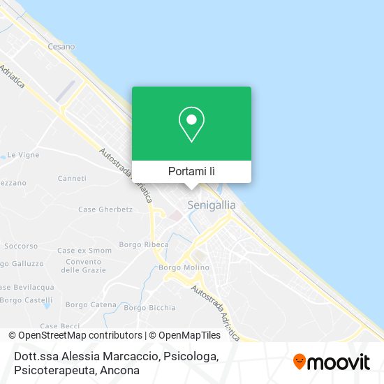 Mappa Dott.ssa Alessia Marcaccio, Psicologa, Psicoterapeuta