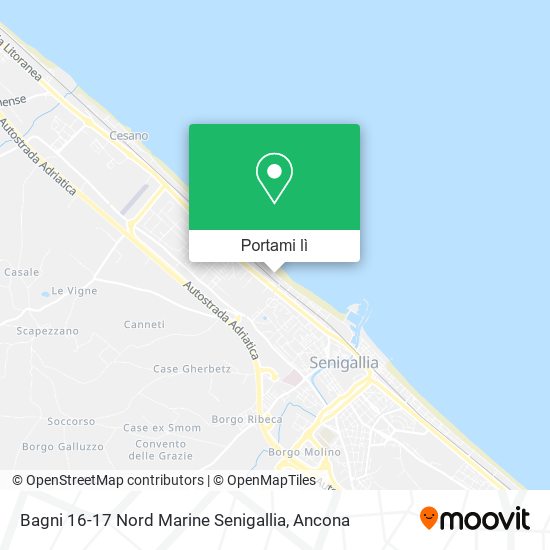 Mappa Bagni 16-17 Nord Marine Senigallia