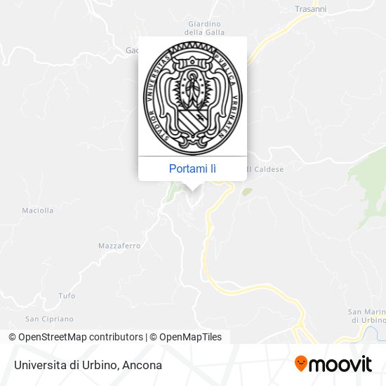 Mappa Universita di Urbino