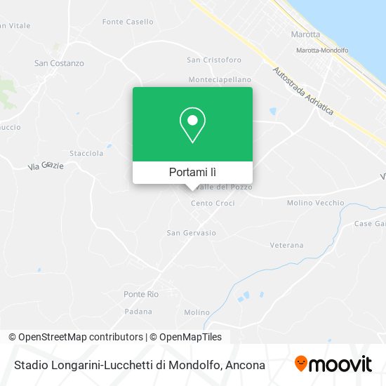 Mappa Stadio Longarini-Lucchetti di Mondolfo