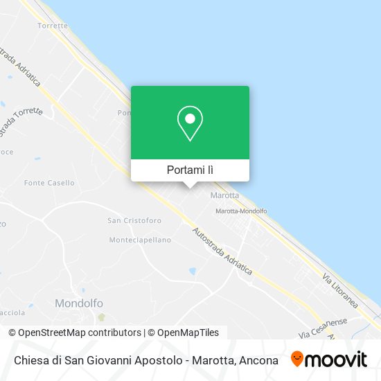 Mappa Chiesa di San Giovanni Apostolo - Marotta