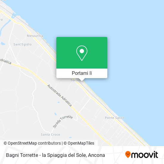 Mappa Bagni Torrette - la Spiaggia del Sole