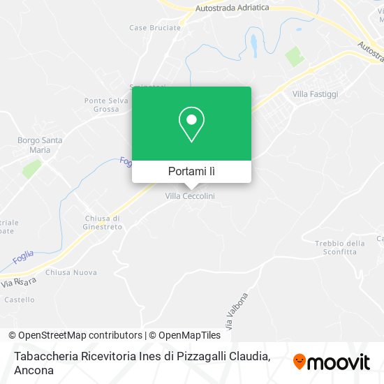 Mappa Tabaccheria Ricevitoria Ines di Pizzagalli Claudia
