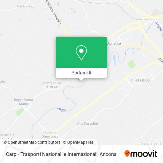 Mappa Carp - Trasporti Nazionali e Internazionali