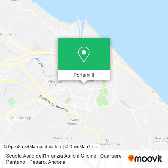 Mappa Scuola Asilo dell'Infanzia Asilo il Glicine - Quartiere Pantano - Pesaro
