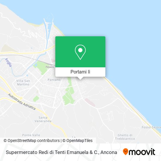 Mappa Supermercato Redi di Tenti Emanuela & C.