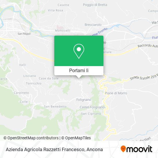 Mappa Azienda Agricola Razzetti Francesco