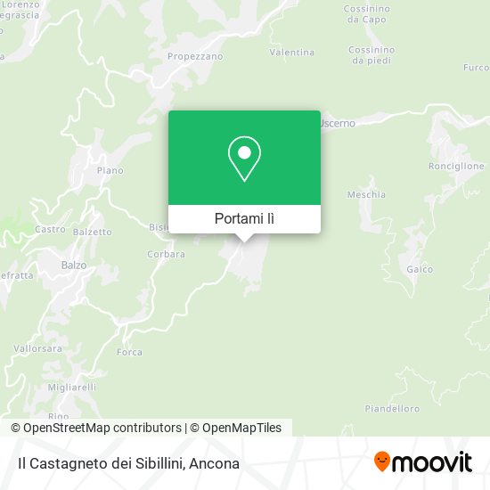 Mappa Il Castagneto dei Sibillini