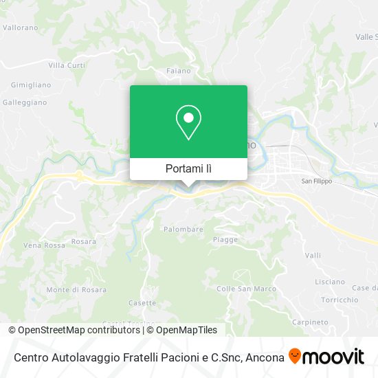 Mappa Centro Autolavaggio Fratelli Pacioni e C.Snc