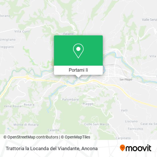 Mappa Trattoria la Locanda del Viandante