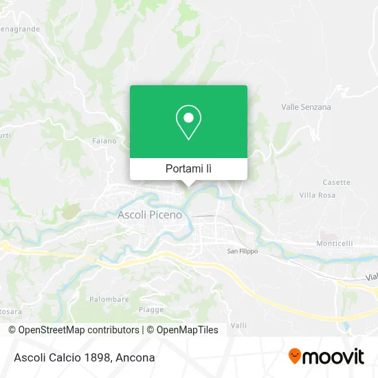 Mappa Ascoli Calcio 1898