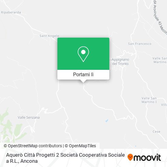 Mappa Aquerò Città Progetti 2 Società Cooperativa Sociale a R.L.