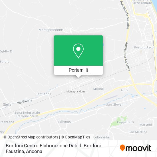 Mappa Bordoni Centro Elaborazione Dati di Bordoni Faustina