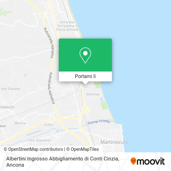 Mappa Albertini Ingrosso Abbigliamento di Conti Cinzia