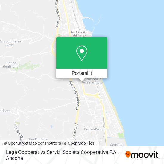 Mappa Lega Cooperativa Servizi Società Cooperativa P.A.