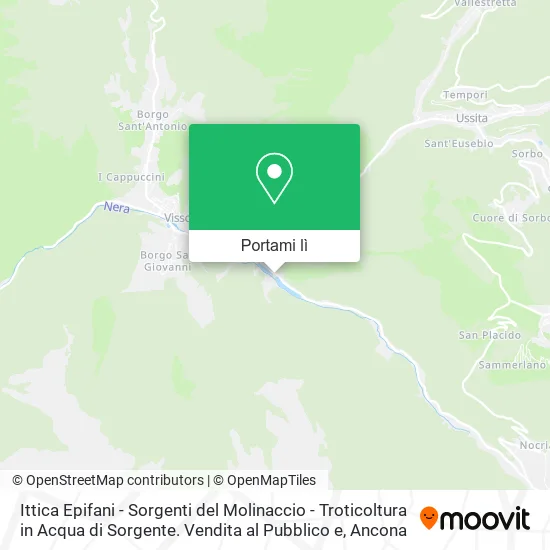 Mappa Ittica Epifani - Sorgenti del Molinaccio - Troticoltura in Acqua di Sorgente. Vendita al Pubblico e