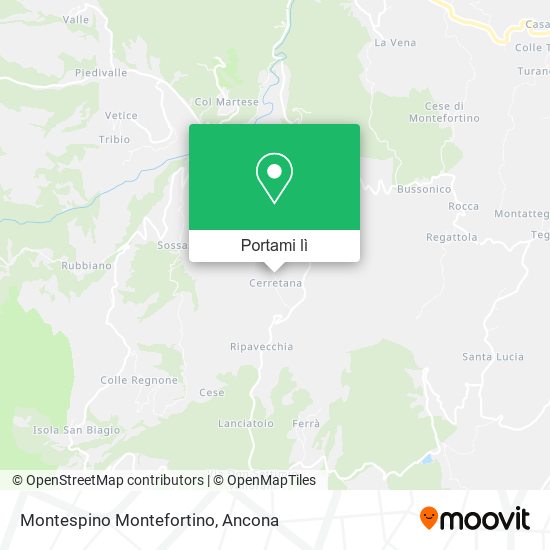 Mappa Montespino Montefortino