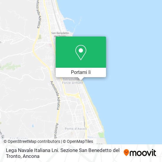 Mappa Lega Navale Italiana Lni. Sezione San Benedetto del Tronto